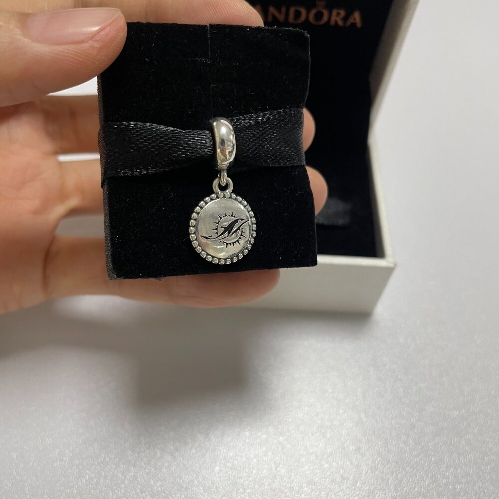 Pandora Miami dolphin Dangle CharmPendant S925 Sterling Silver Jewelry